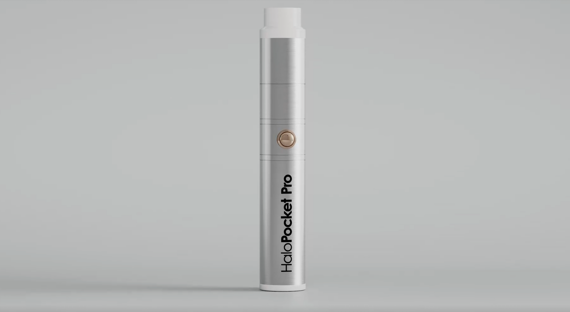 HaloPocket Pro device against a grey background