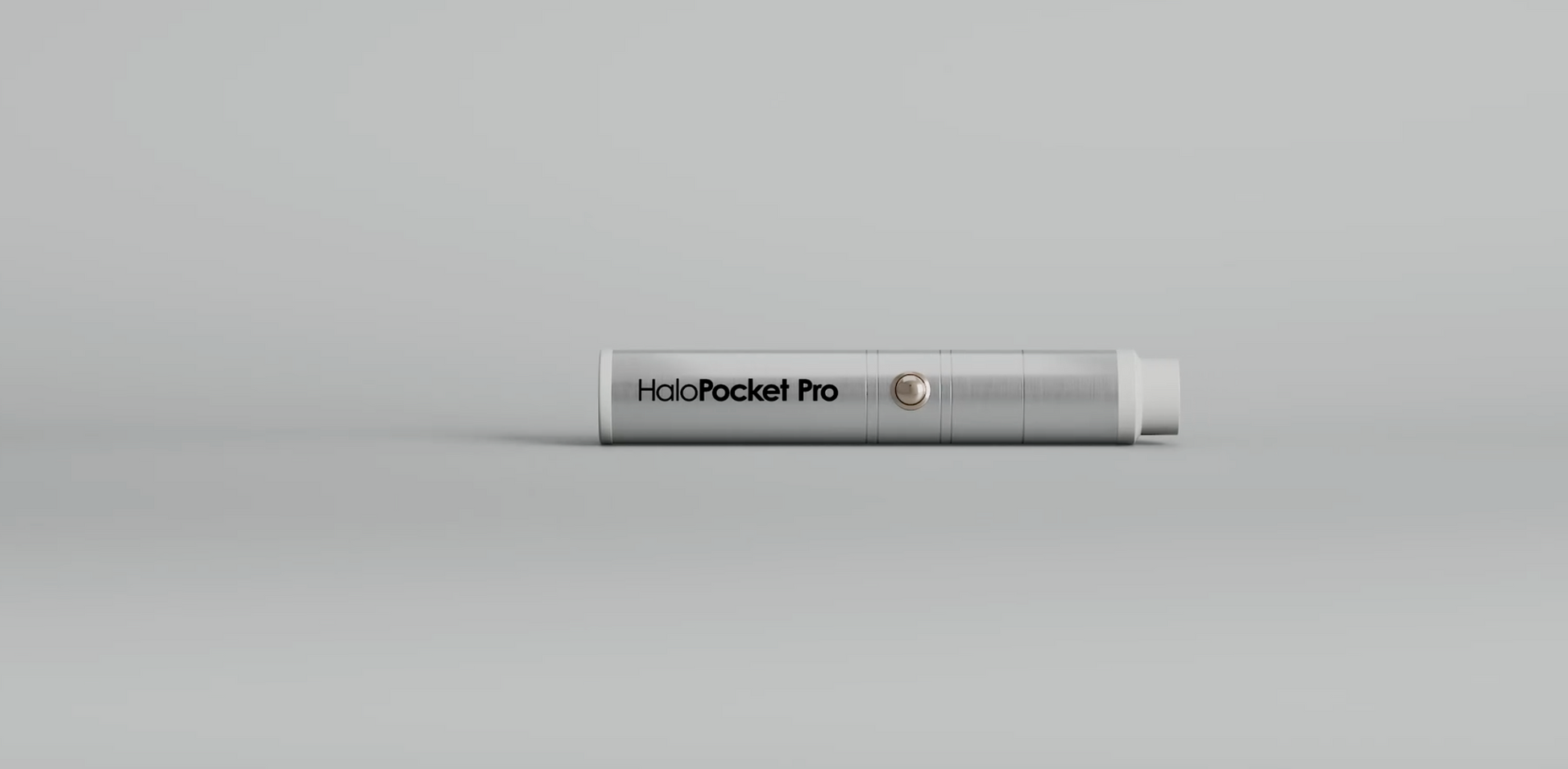 HaloPocket Pro device on a gray background
