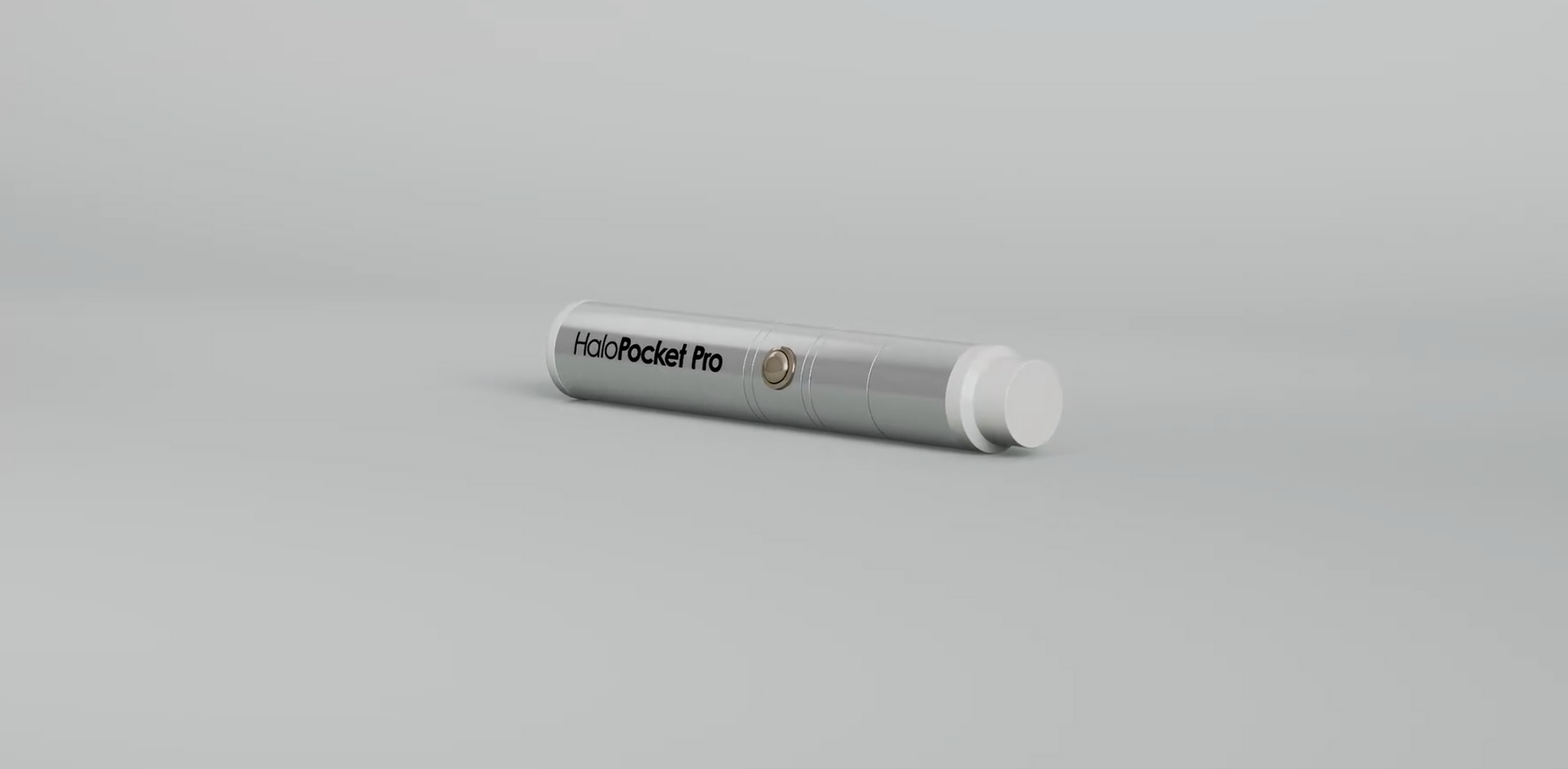 HaloPocket Pro device against a grey background