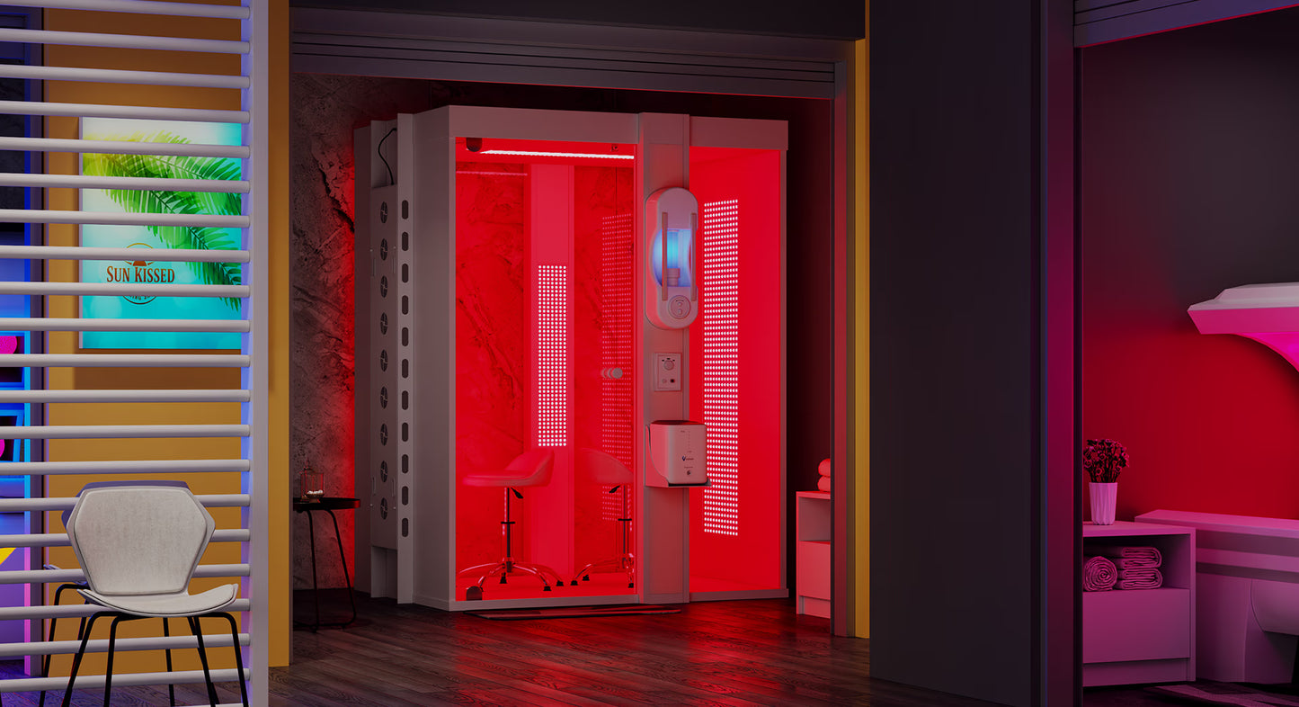 HaloRed O2 Medium in a tanning salon