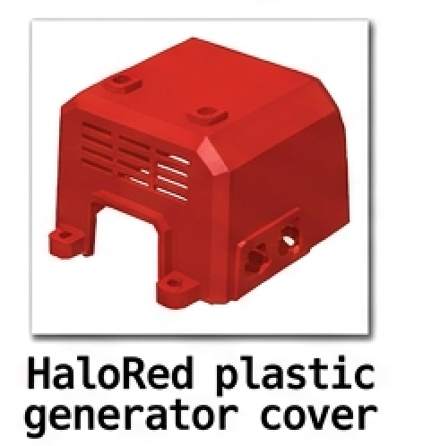 HaloRed plastic generator cover