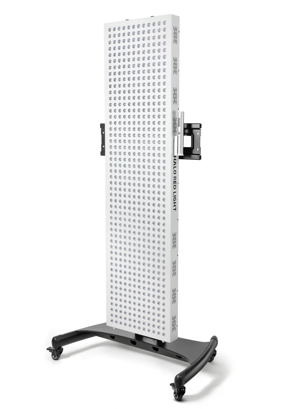HaloRed Light Pro Max on a black vertical stand